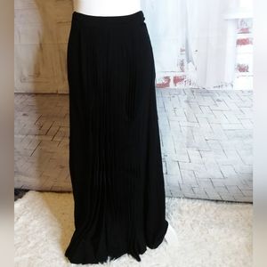 Ivan Grundahl Copenhagen black front accordian pleated maxi skirt size M